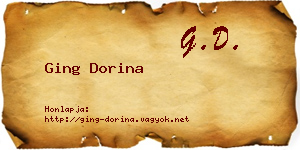 Ging Dorina névjegykártya